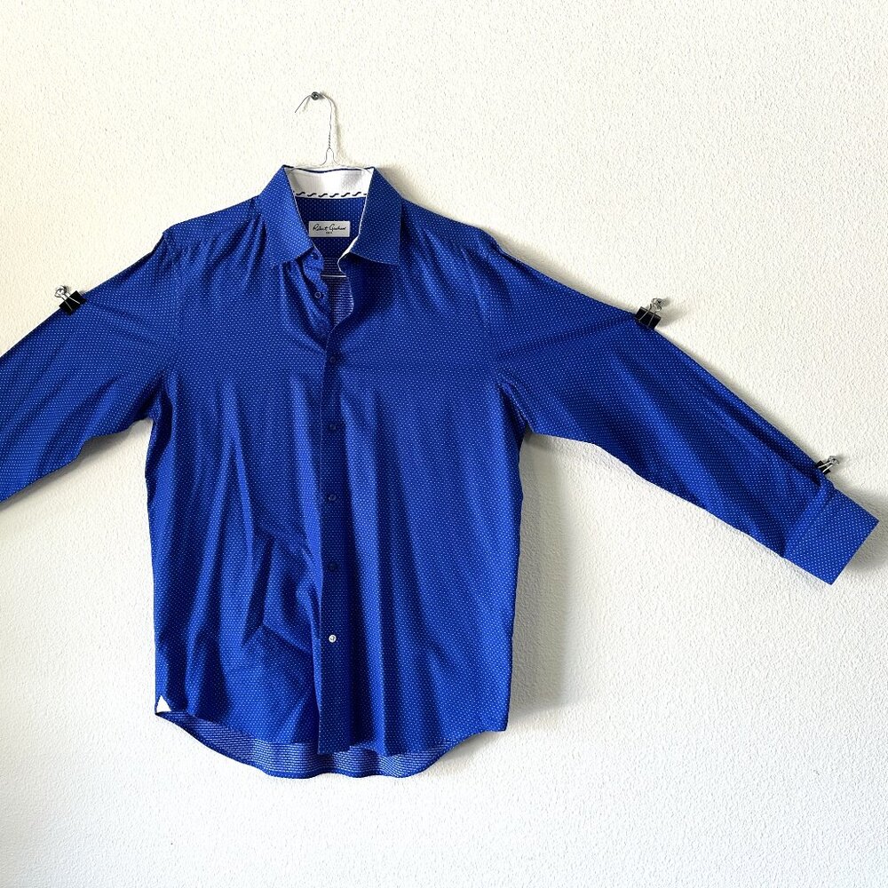 Robert Graham - Long Sleeve Button Up Dress Shirt - Size 42 / 16.5 - Picture 9 of 10